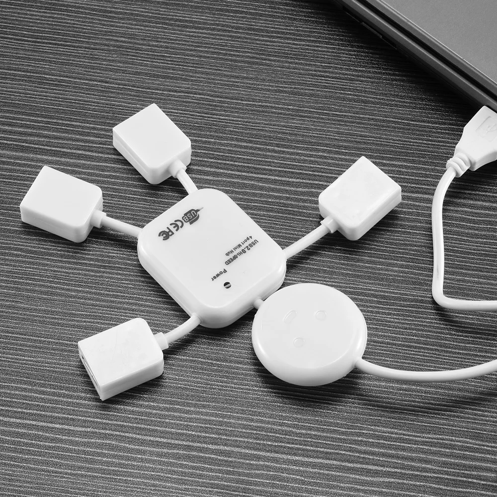 4 Порты и разъёмы USB 2,0 High Speed Hub Кукла человек дизайн USB хаб для портативных ПК белый для подключения USB мыши жесткий разъем для приводов и играть