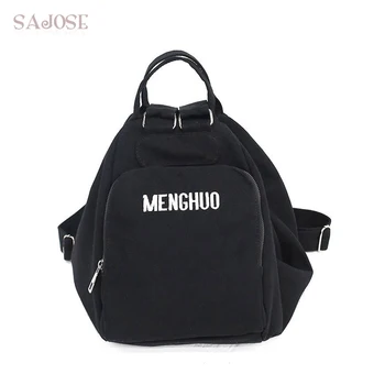 

Fashion Women Canvas Backpack Girl's Leisure Back Pack Ladies Solid Color Knapsack Casual Travel Bags For School Teenage Girls