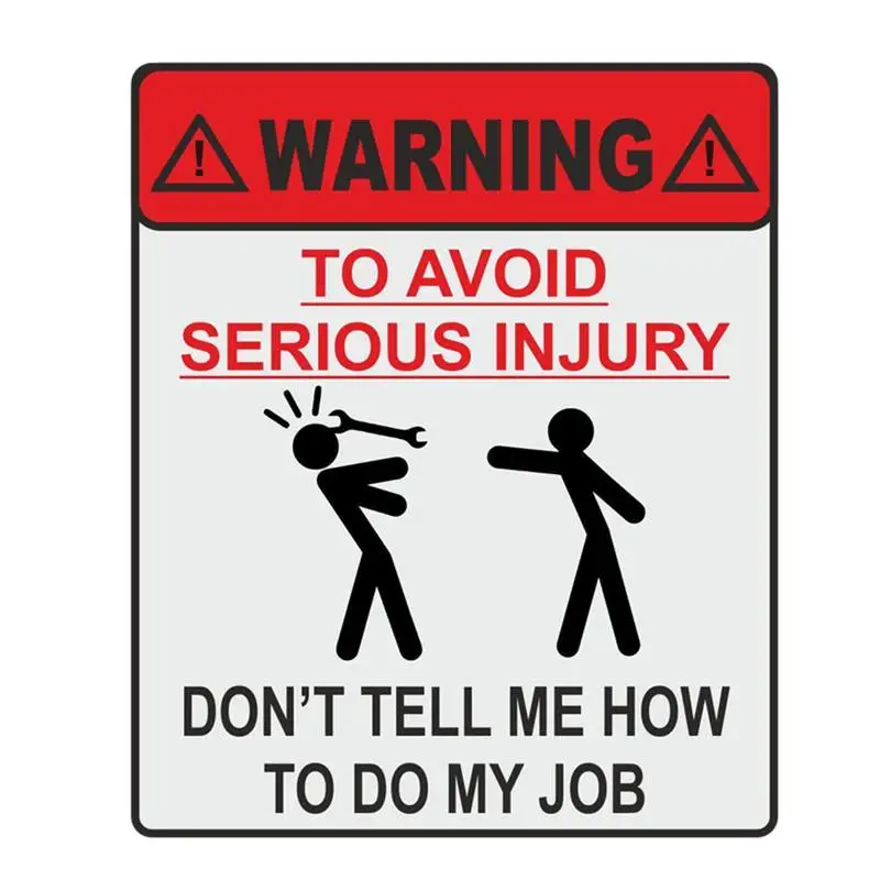 

Waterproof Reflective Car Sticker Dust-proof Durable Safety Warning Sticker TO AVOID SERIOUS INJURY Easy Pasting Tight
