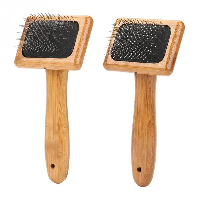 

Professional Premium Pet Bamboo Wood Cushion Slicker Brush for Cats & Dogs Grooming Remove Dead Hair Grooming Comb Brush
