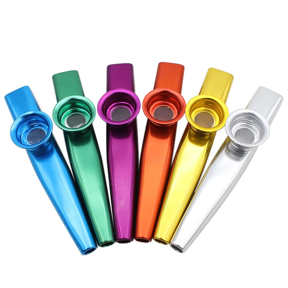 

6Pcs Metal Kazoo Lightweight Portable Mouth Flute Harmonica Kids Party Gift For Kids Music Lovers Optional
