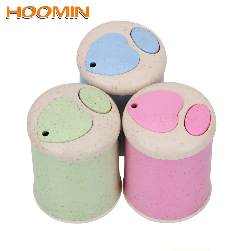 

HOOMIN Automatic Toothpick Holder Toothpick Dispenser Home Decor Wheat Straw Container Toothpick Storage Box