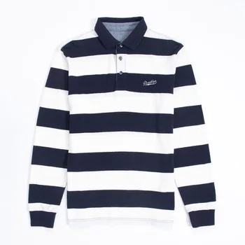 

Mens Brooklyn Embroidered Knit Striped Long Sleeve Polo Shirts