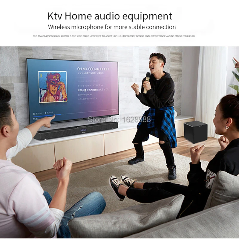 60 Вт A9K беспроводной Саундбар с беспроводным микрофоном КТВ сабвуфер Bluetooth