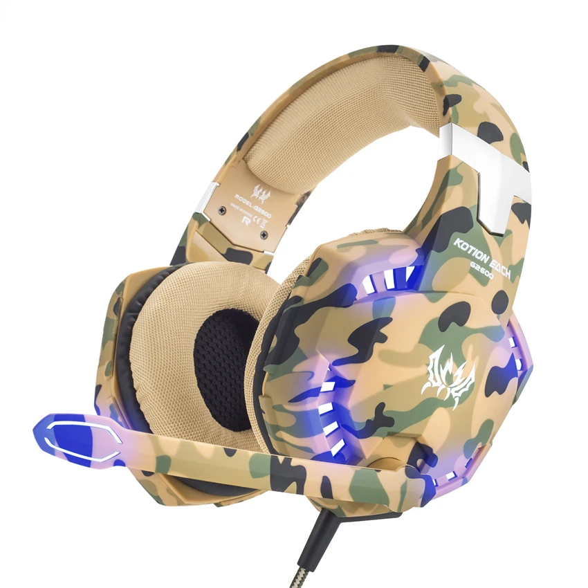 Billige Led 3,5mm Kopfhörer Gaming Headset Mit Mikrofon Mic Gamer PC PS4 Spiel Stereo Gaming Kopfhörer Mit Mikrofon Für Computer