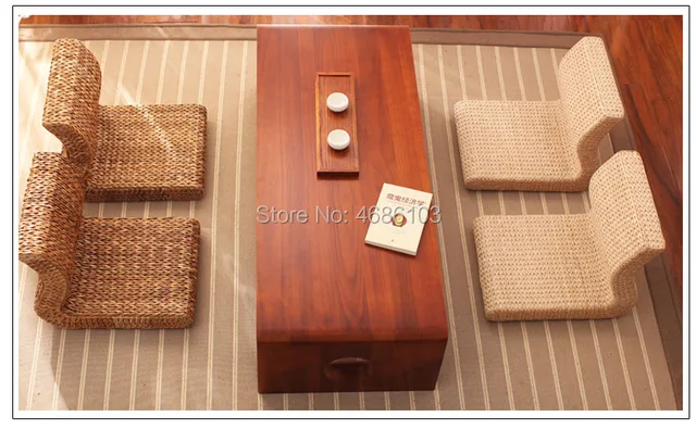 Cheap 2pcs S-shaped design japanese floor chair Handmade Straw Grass floor chair Asian Traditional  rattan chair for living room  Cheap 2pcs S-shaped design japanese floor chair Handmade Straw Grass floor chair Asian Traditional  rattan chair for living room