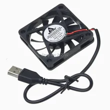 Gdstime-ventilador de refrigeración de 5 voltios, Motor sin escobillas, USB, CC, 60x60x10mm, 6010S, 6cm, 30 unidades/lote
