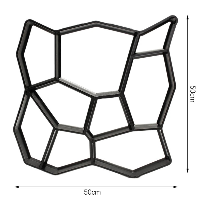 1 шт. Diy сад камень дорога ходьбы производитель плесень тротуара пластик бетон плесень вручную тротуарной цемента кирпич патио путь плесени