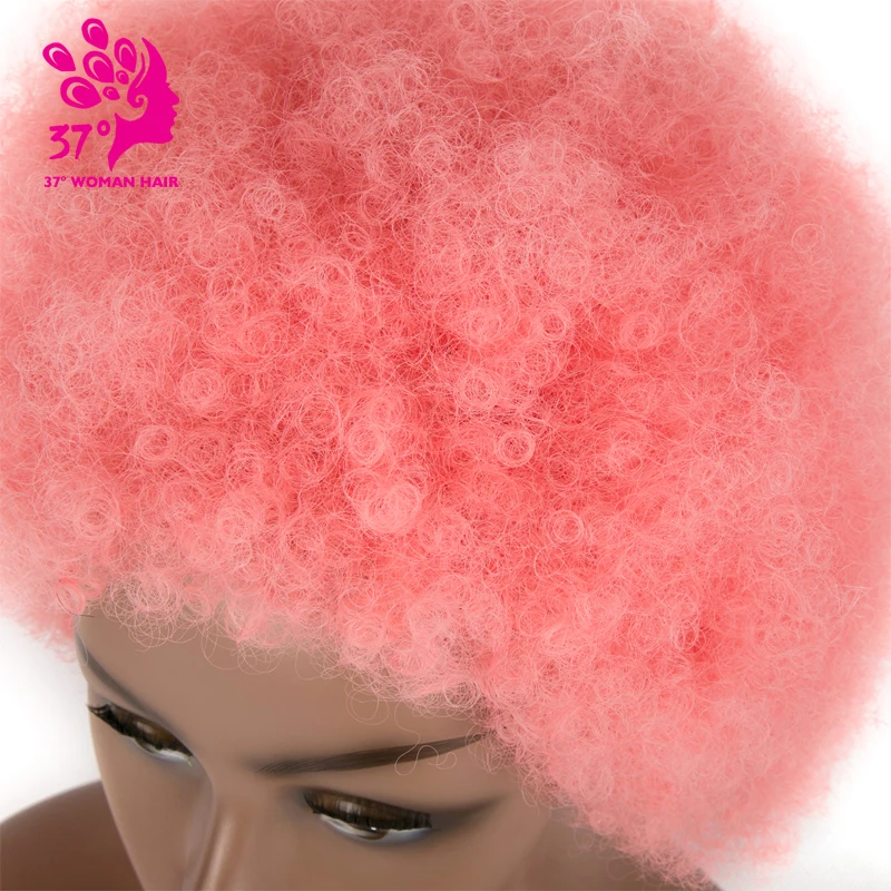 Dream ice's синтетический короткий афро кудрявый парик розовый синий красный черный фиолетовый коричневый Grow ombre косплей парик для черных женщин