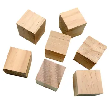 

20pcs Natural Hexaedre Regular Wooden Craft Qure Embellishment 20mm DIY Craft Toy Gift