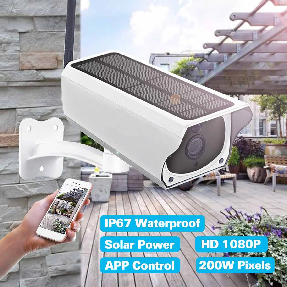 solar night vision security camera