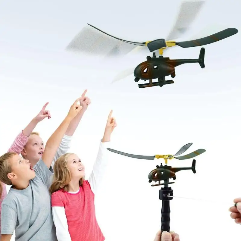 Авиационная модель детские игрушки ручка тянуть самолет авиация Забавный Вертолет игрушки для детей Детские игрушки подарок модель