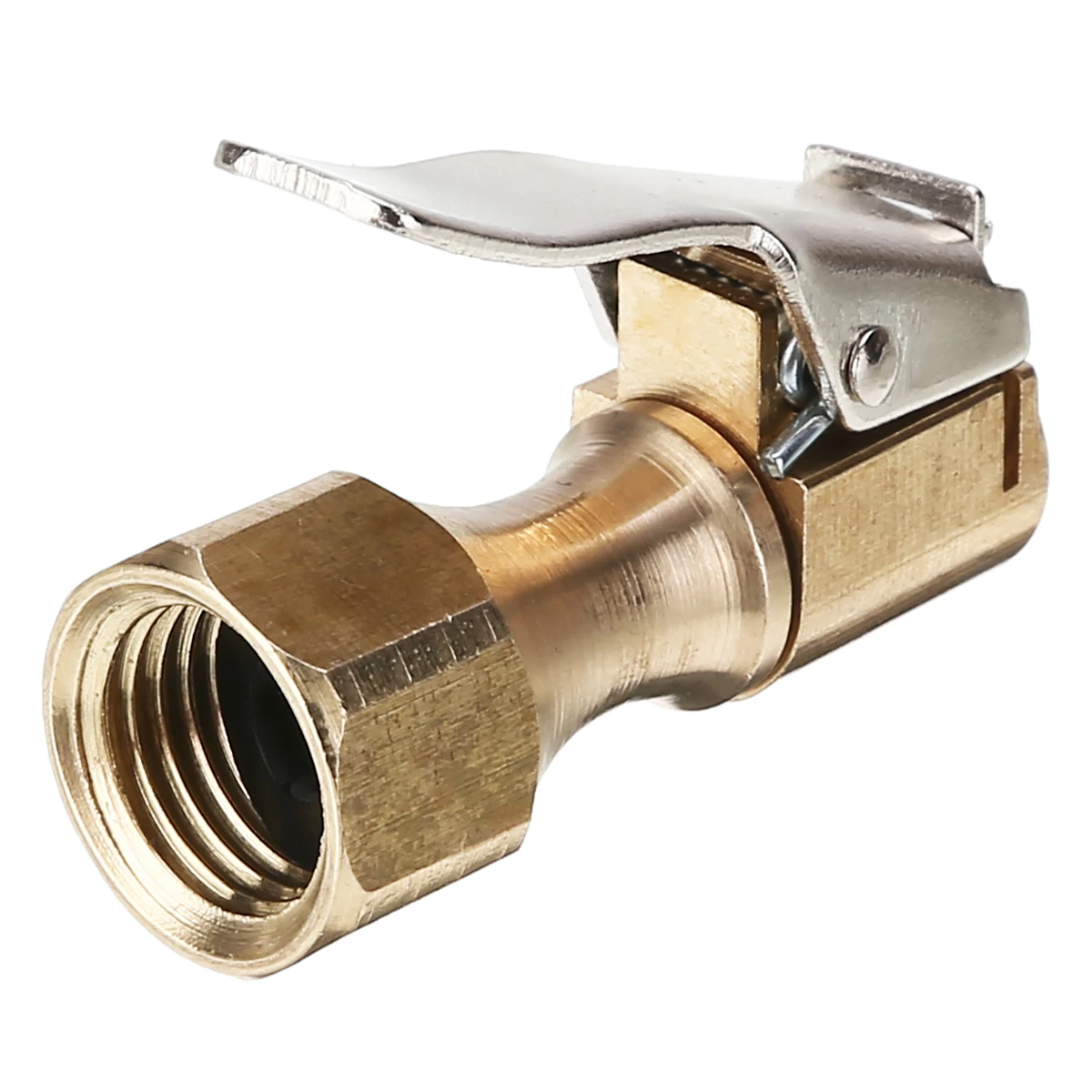 

1PC 16mm Car Tire Inflator Valve Stem Connector Air Chuck Lock On Clip Valve Clip Clamp Connector Adapter