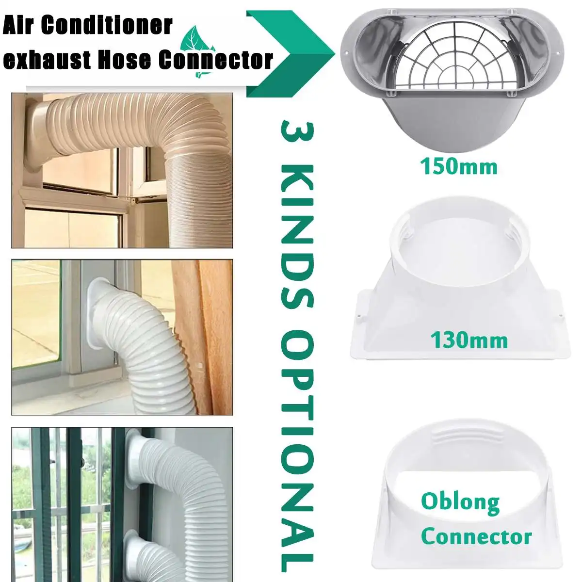 Air Conditioner Window Pipe Interface Exhaust Hose/Tube Connector Heating Cooling Vents Ventilation Exhaust Outlet Grille Cover Air Conditioner Window Pipe Interface Exhaust Hose/Tube Connector Heating Cooling Vents Ventilation Exhaust Outlet Grille Cover