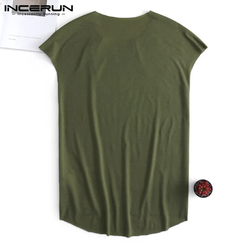 INCERUN Bodybuilding Muscle Tee Men T-Shirts Short Sleeve Slim Fitness Workouts Gyms Joggers Male Tee Clothing Camisa Masculina