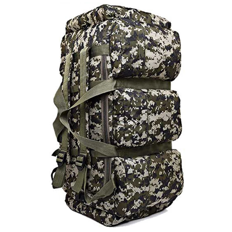 

LGFM-90L Large Capacity Outdoor Hiking Backpack Military Tactical Pack Camouflage Luggage Bag Camping Tent Quilt Container 9