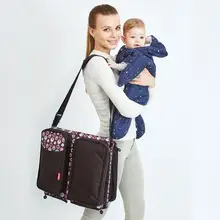 Многофункциональные стильные Пеленки сумки большой емкости портативный путешествия кровать колыбели пеленки мешок складной Мумия сумка на плечо