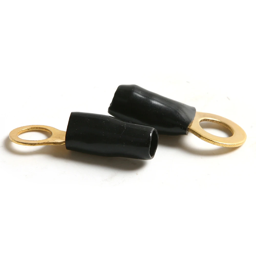 

1pair Rubber PVC 3.5cm Red/Black RV6-8 Car Audio Terminal wire Ring Connector for Combining the Ground Wire of Car Audio