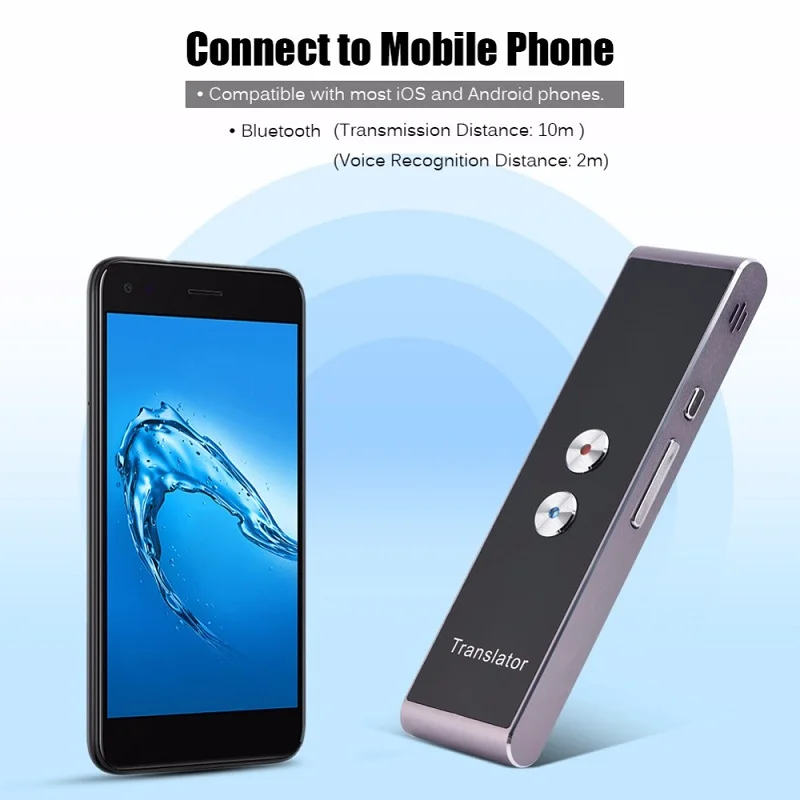 

VT-1 Smart Voice Translator Two-way Real Time Speech Interactive Translation For Children Learning Traveling Business Meeting