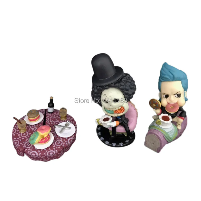 9 pcs/set Anime One Piece Q Ver Cake Chocolate Pirat PVC Action Figure Doll Collectible Model Toy Christmas Gift For Children