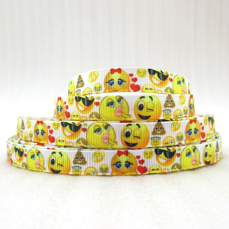 

10Y43999 3/8"(9mm) cartoon ribbon high quality printed polyester ribbon 10 yards, DIY handmade materials, wedding gift wrap