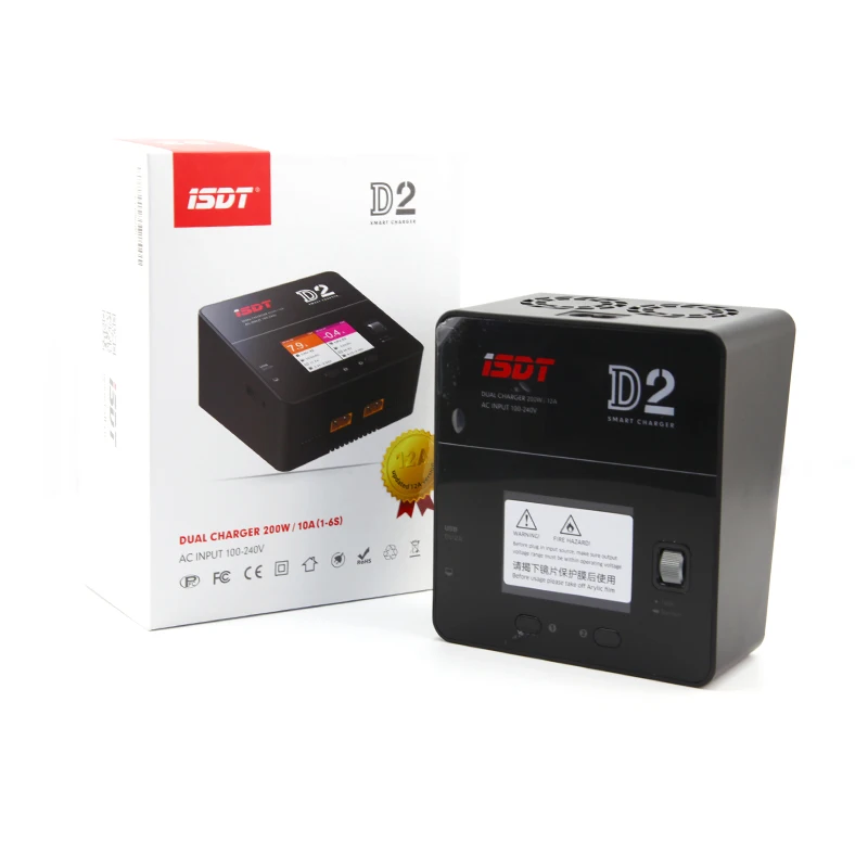 ISDT D2 200 Вт 24A AC двухканальный выход умный аккумулятор баланс зарядное устройство