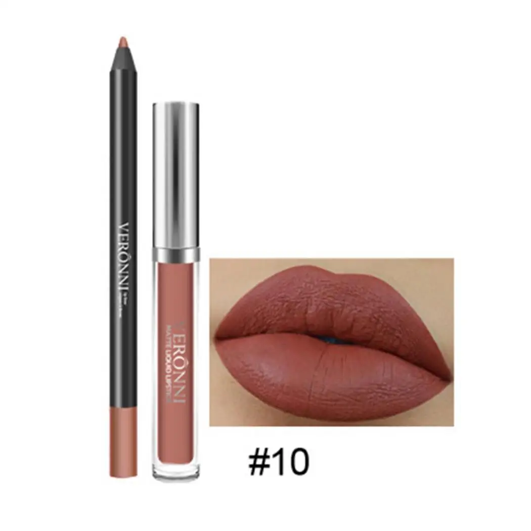 Lip Beauty Moisturizing Lasting Lipstick Glaze Casual Party Work Wedding etc Liner Set 1g 6ml |