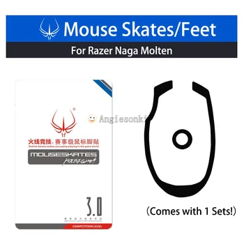 

1 set NEW Naga & Naga Molten Mouse Feet Skates Teflon Black 0.6mm Free Shipping