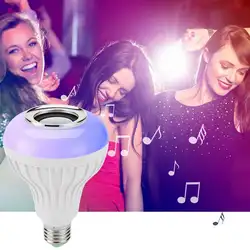 15 Вт E27 светодио дный RGB Bluetooth музыку Динамик лампа с дистанционным регулируемый свет и громкость музыки. Управление