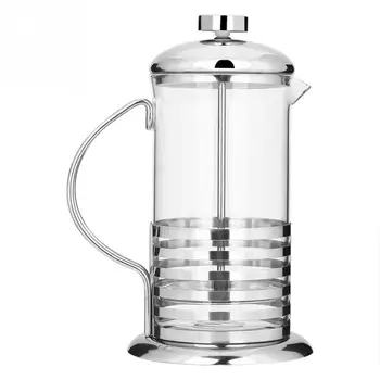 

Portable Stainless Steel Glass French Press Coffee Cup Pot Plunger Tea Maker 600ml 800ml
