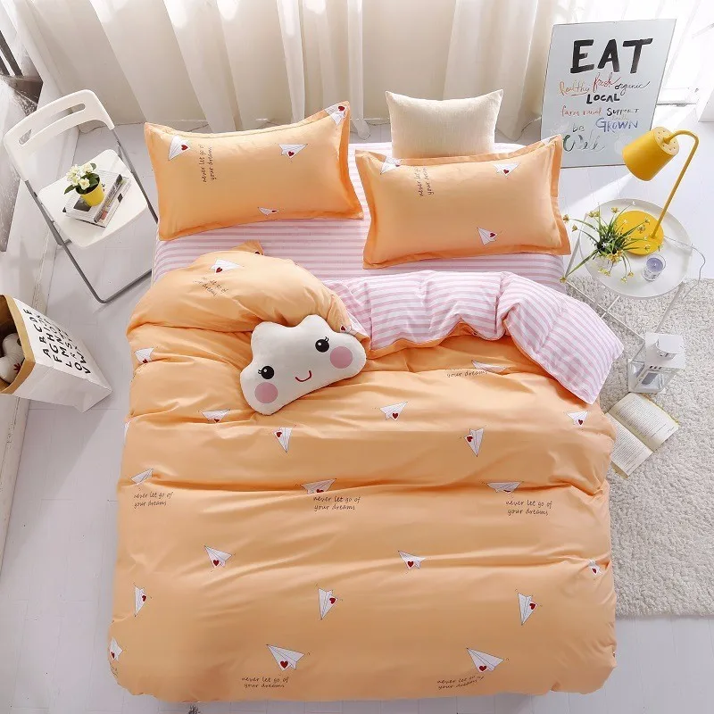 جديد الأزياء 3/4 Pcs طقم سرير الكبار الطفل لينة القطن أغطية سرير واحد التوأم كامل الملكة لحاف سرير الحجم المزدوج 150x200 180x220 cm