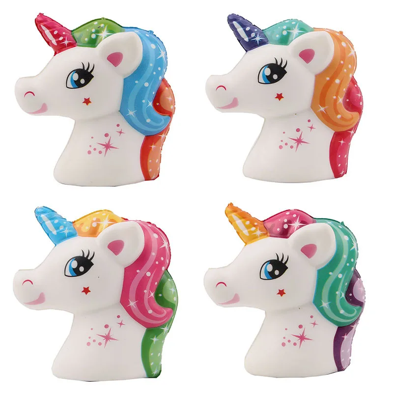 NEW 11CM Jumbo Unicorn Squishy Doll Unicorn Horse Head squishy Slow Rising Stress Reliever Anti stress 3