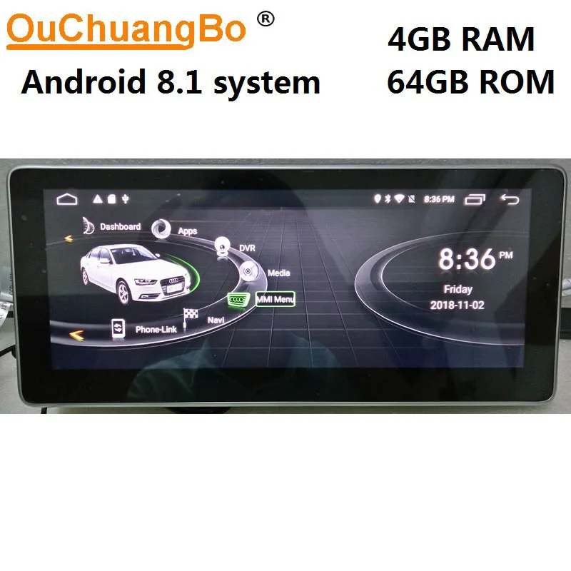 

Ouchuangbo Android 8.1 gps navigation audio player radio for A6 A6L 2005-2011 with Bluetooth 4GB+64GB Right driving