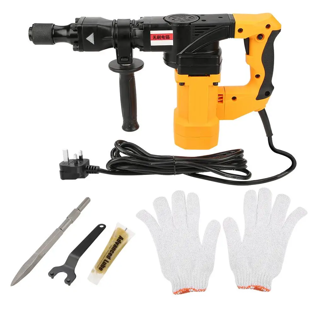 

3700/s 220V 6 Teeth Brushless Hex Electric Rotary Hammer Drill Household Corded Concrete Demolition Hammer Hight Power