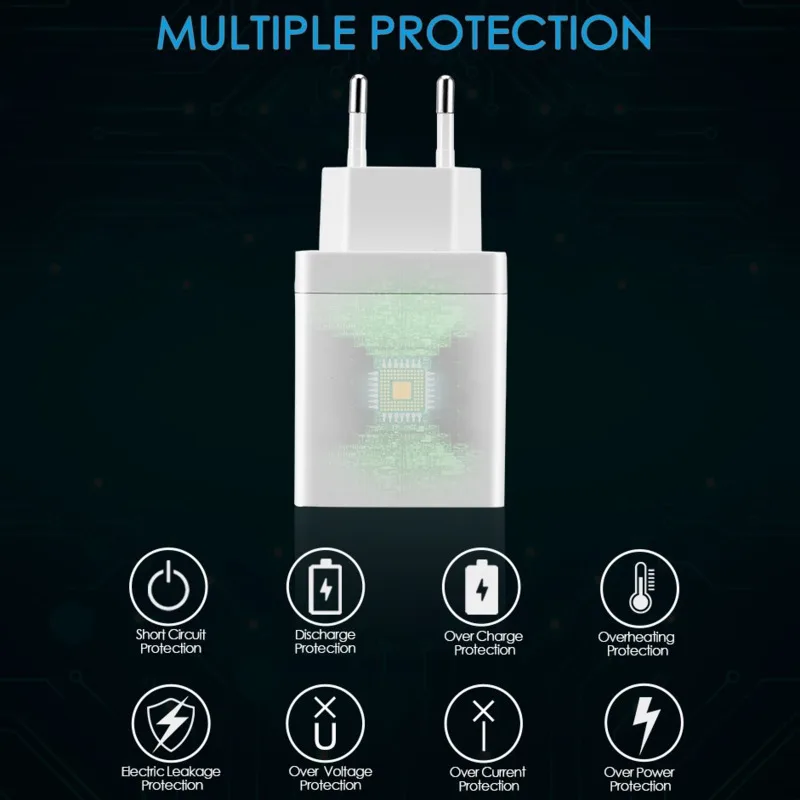 USB Type C PD зарядное устройство адаптер для Apple MacBook/iPhone X/Новый iPad c Быстрая зарядка 18