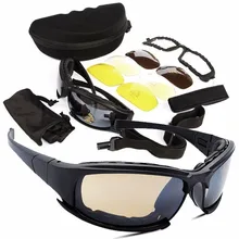 OHANEE военные очки пуленепробиваемые армейские поляризованные солнцезащитные очки с 4 линзами для охоты, стрельбы, страйкбола, велоспорта, мотоцикла