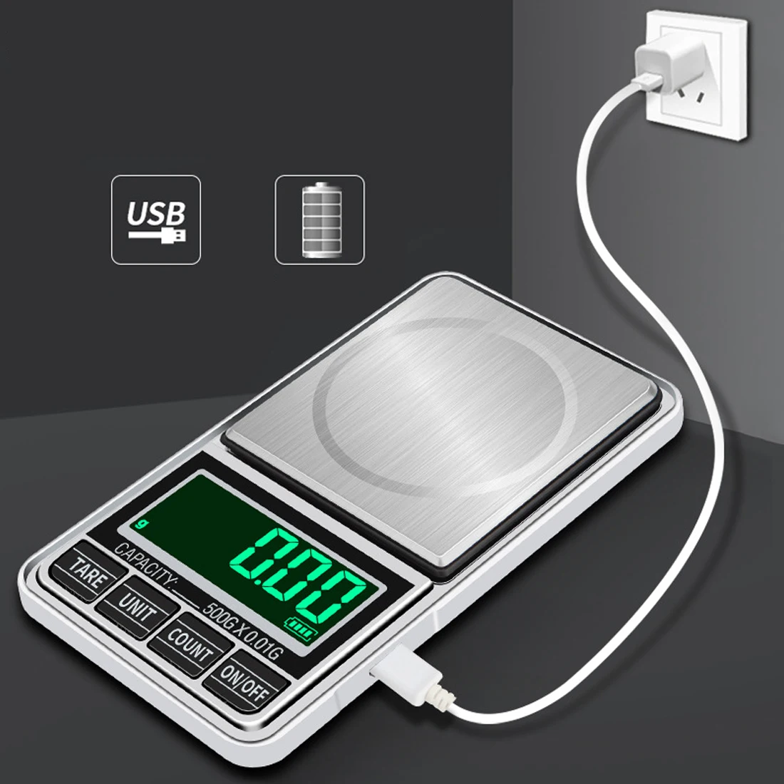 Kitchen Gram Scale 100g/200g/300g/500g 0.01g Electronic