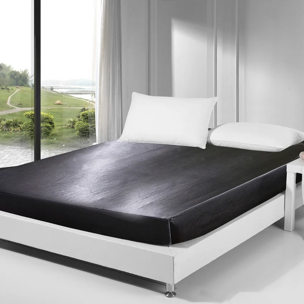 

Black Polyester Mattress Encasement Cover Soft Waterproof Breathable Harmless Non-toxic Mattress Encasement Cover Home Essential