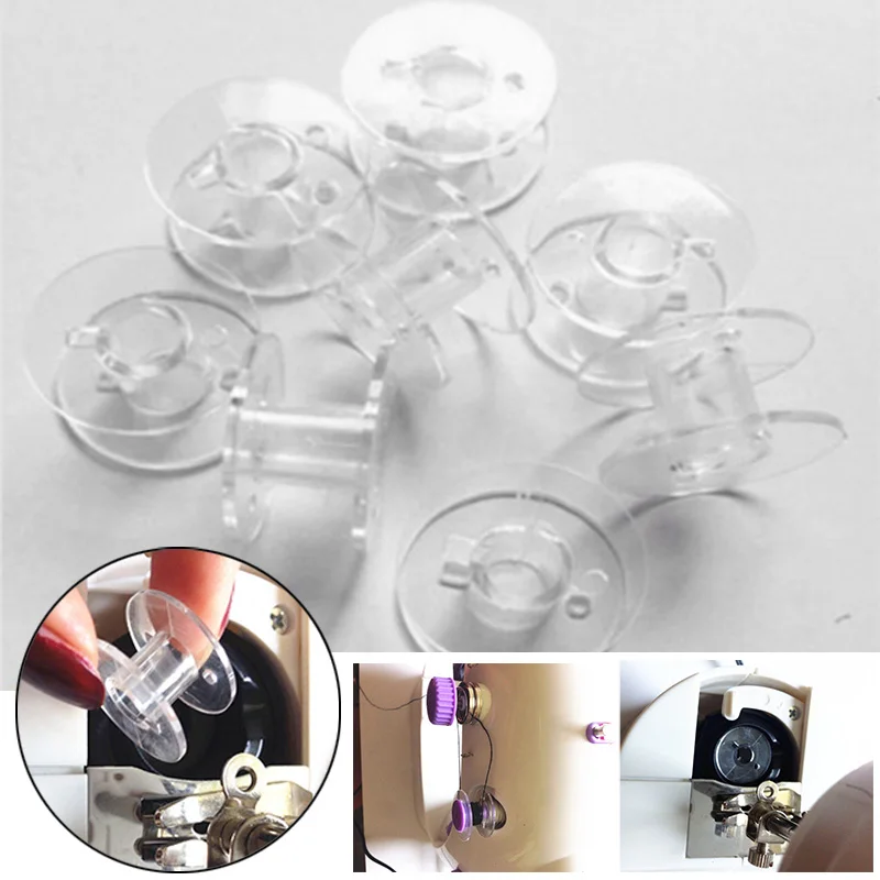 

20pcs/ 50pcs/ 100pcs Durable Clear PC Bobbin Sewing Machine Plastic Spools