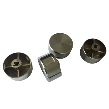 

SANQ 5Pcs Rotary Switch Gas Stove Parts Gas Stove Knob Zinc Alloy Round Knob With Chrome Plating For Gas Stove