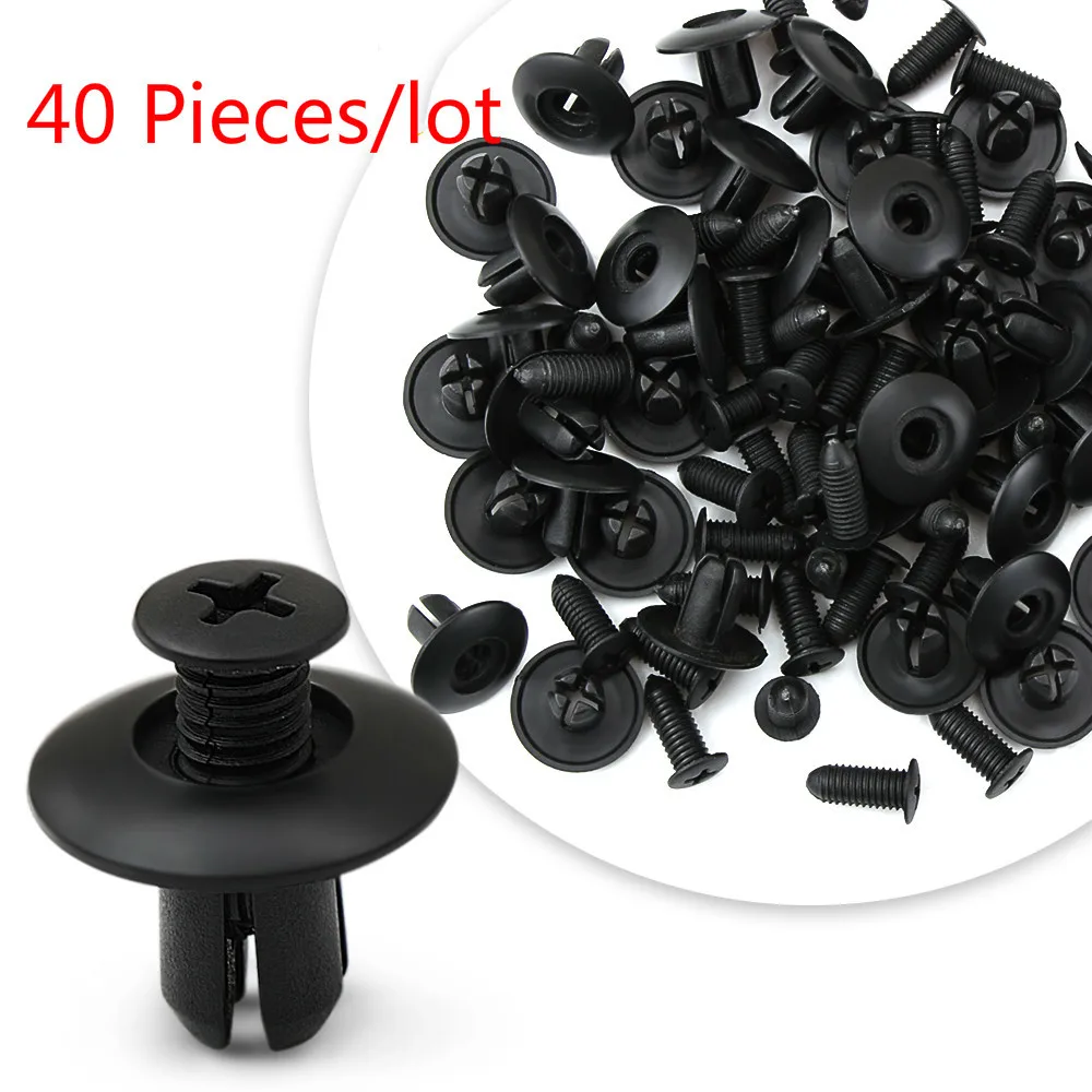 

40pcs 8mm Car Plastic Screw Fasteners For Toyota Auris Reno Megane 2 Focus 2 Fabia Kia Sportage 3 Grand Vitara Kia Rio 2018