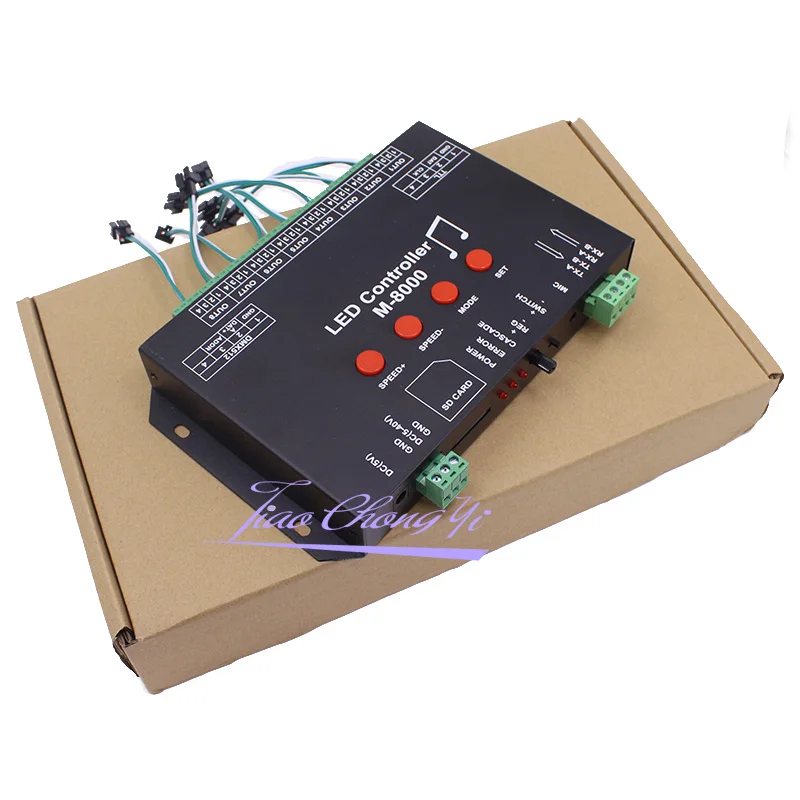 Контроллер WS2812 светодиодный музыкальный контроллер 8096 пикселей RGB для WS2812B WS2801