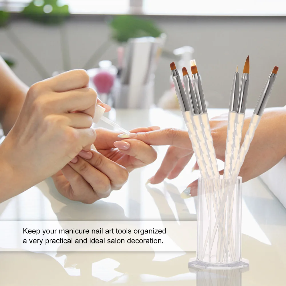 

Nail Art Brushes Storage Holder Clear Cosmetic Pen Organizer Makeup Manicure Nail Art Tool Container Nail Art Brushes Organizer