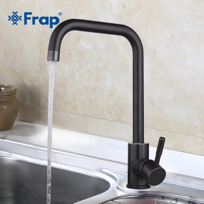 Frap New Black Stainless Steel Kitchen Sink Faucet 360 Degree