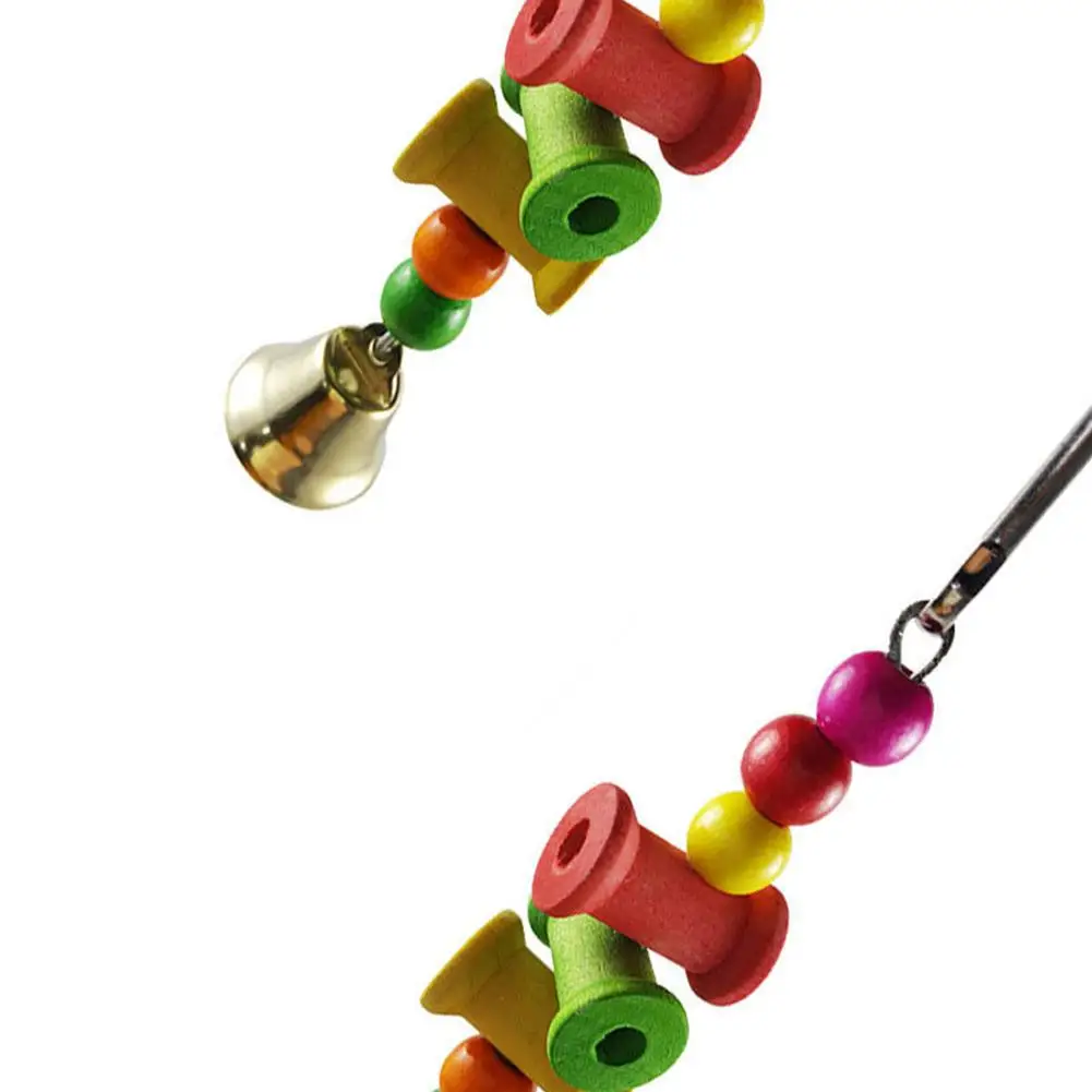 AsyPets Красочные Блоки колокольчик жевательная игрушка подвесной кулон для питомца попугая клетка