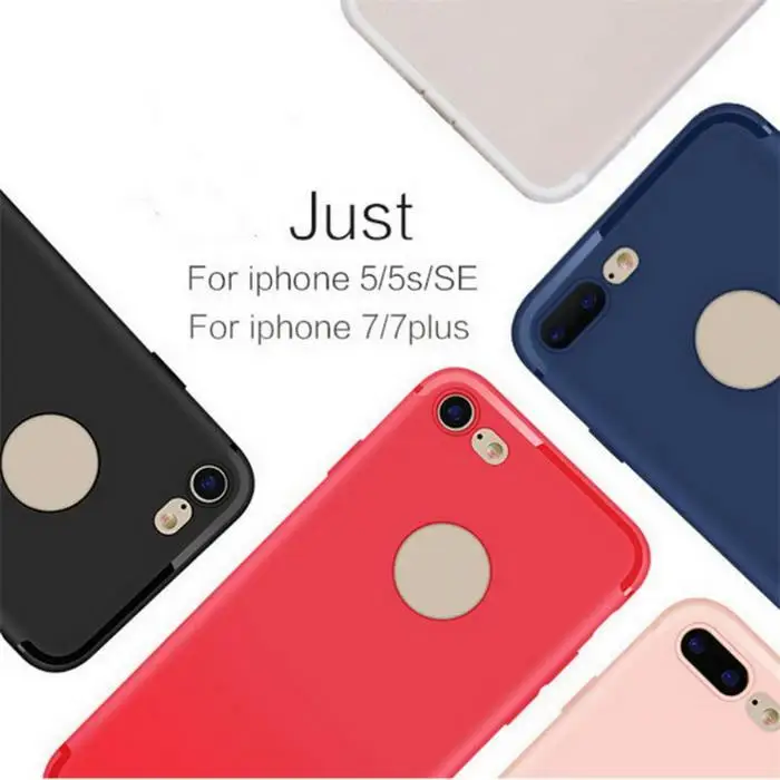 

2019 New Ultra-thin TPU Anti-fall Frosted Phone Case Back Cover Matte Easy to install and remove For iPhone 7/8 plus iPhonex