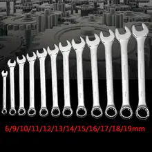 6,7, 8,10, 12,13, 14,17, 19 мм Трещоточный ключ, набор ключей гаечных велосипедов, ручные инструменты для ремонта автомобиля, набор гаечных ключей, хром-ванадиевый