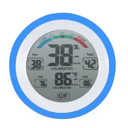 1X Цифровой термометр гигрометр Температура измеритель влажности макс минимальное значение тренд дисплей дома тесты круглый сенсорный