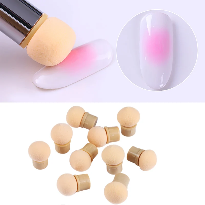 

WiRinef Sponge Heads Gradient Nail Sponge Brush Glitter Powder Picking Dotting Tool Sharp Round Replaceable Heads Shade Tool