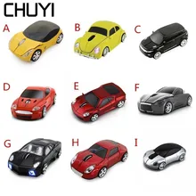 CHUYI 2,4G Автомобильная беспроводная мышь Inal Ambrico 1600 dpi USB оптическая коллекция мини-модель гоночной машины Mause Игровые мыши для ноутбука